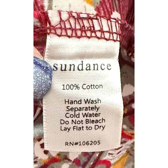 Sundance Women's Belladonna Beauty Top Bohemian Peasant Casual Ric Rac Cotton S - Picture 7 of 8